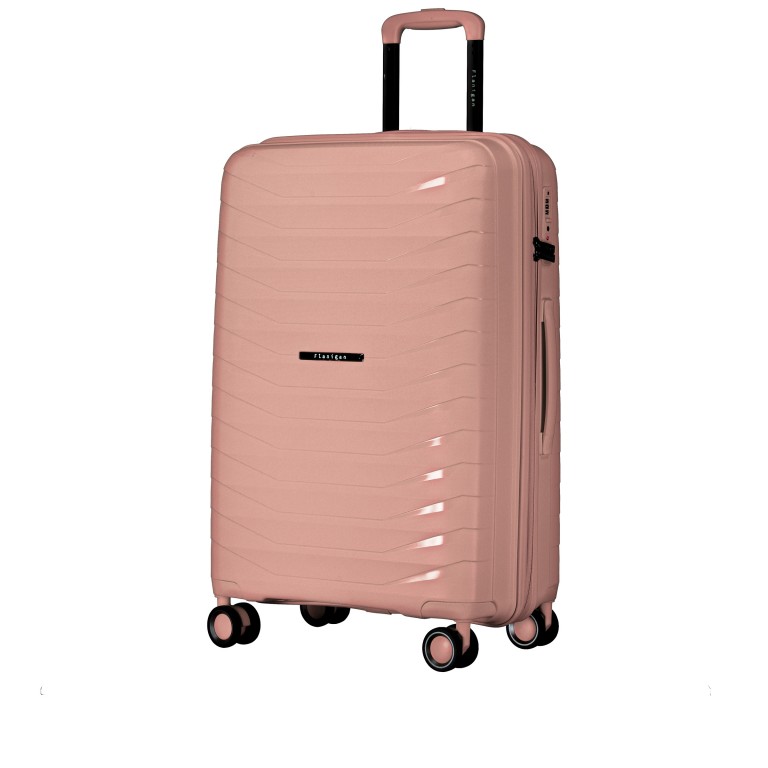 Koffer FLP15 erweiterbar Größe M Rosegold, Farbe: rosa/pink, Marke: Flanigan, EAN: 4066727003454, Abmessungen in cm: 45x69x25, Bild 2 von 12