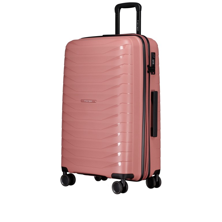 Koffer FLP15 erweiterbar Größe M Rosegold, Farbe: rosa/pink, Marke: Flanigan, EAN: 4066727003454, Abmessungen in cm: 45x69x25, Bild 2 von 11