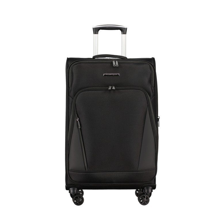 Koffer FLT24 erweiterbar Größe 69 cm Black, Farbe: schwarz, Marke: Flanigan, EAN: 4066727001566, Abmessungen in cm: 44x69x28, Bild 1 von 8