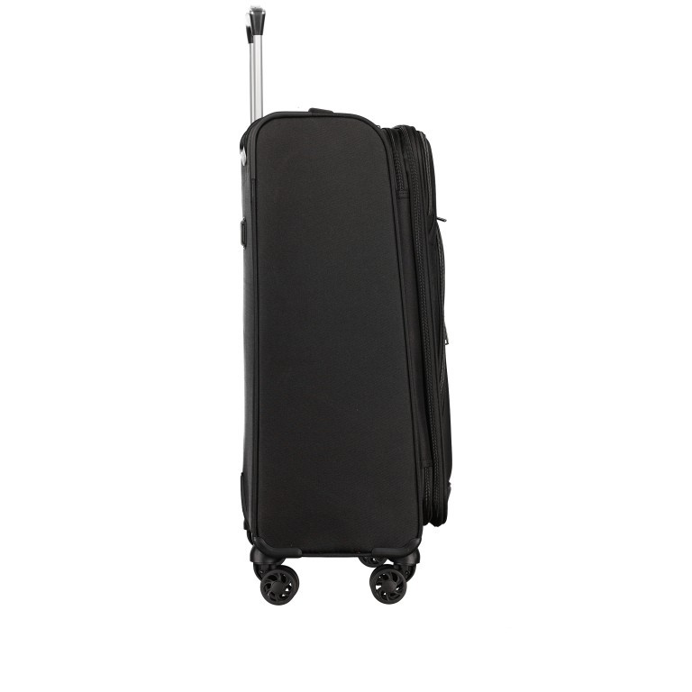 Koffer FLT24 erweiterbar Größe 69 cm Black, Farbe: schwarz, Marke: Flanigan, EAN: 4066727001566, Abmessungen in cm: 44x69x28, Bild 5 von 8