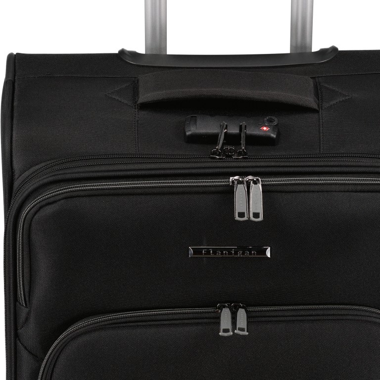 Koffer FLT24 erweiterbar Größe 69 cm Black, Farbe: schwarz, Marke: Flanigan, EAN: 4066727001566, Abmessungen in cm: 44x69x28, Bild 8 von 8