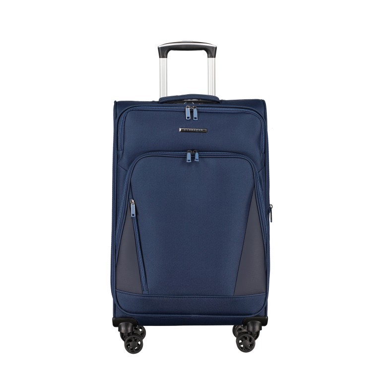 Koffer FLT24 erweiterbar Größe 69 cm Dark Blue, Farbe: blau/petrol, Marke: Flanigan, EAN: 4066727001597, Abmessungen in cm: 44x69x28, Bild 1 von 8