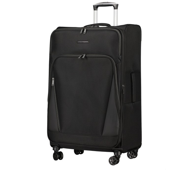 Koffer FLT24 erweiterbar Größe 79 cm Black, Farbe: schwarz, Marke: Flanigan, EAN: 4066727001573, Abmessungen in cm: 50x79x31, Bild 2 von 8