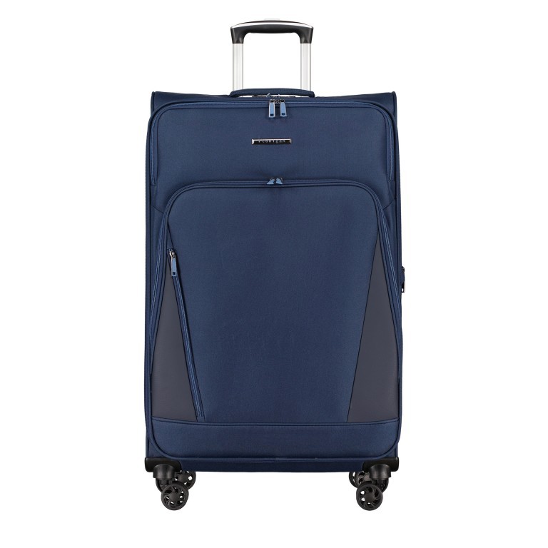 Koffer FLT24 erweiterbar Größe 79 cm Dark Blue, Farbe: blau/petrol, Marke: Flanigan, EAN: 4066727001603, Abmessungen in cm: 50x79x31, Bild 1 von 8