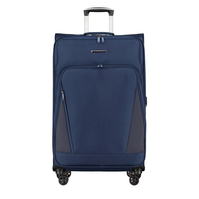 Koffer FLT24 erweiterbar Größe 79 cm Dark Blue, Farbe: blau/petrol, Marke: Flanigan, EAN: 4066727001603, Abmessungen in cm: 50x79x31, Bild 1 von 8