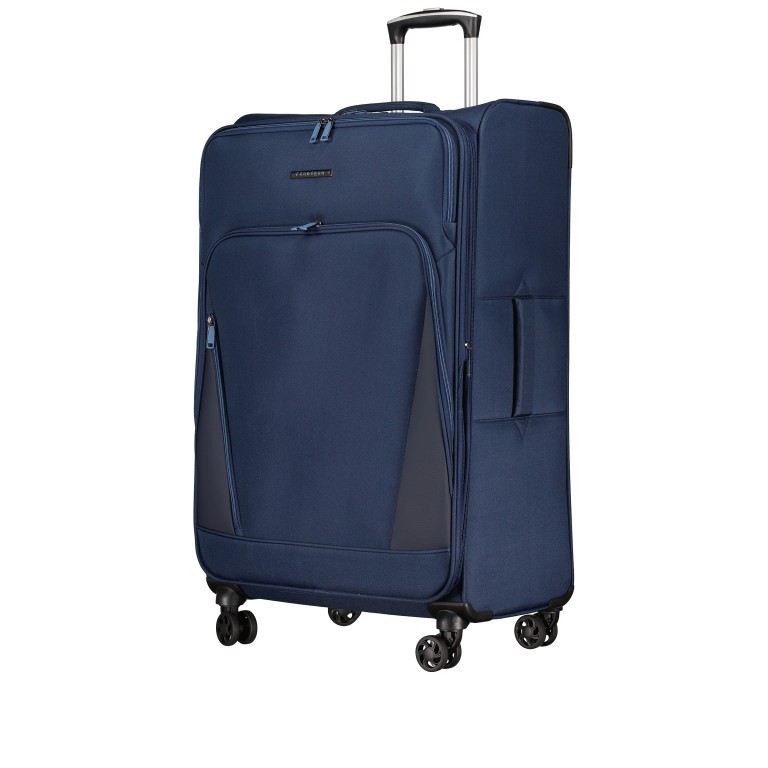Koffer FLT24 erweiterbar Größe 79 cm Dark Blue, Farbe: blau/petrol, Marke: Flanigan, EAN: 4066727001603, Abmessungen in cm: 50x79x31, Bild 2 von 8