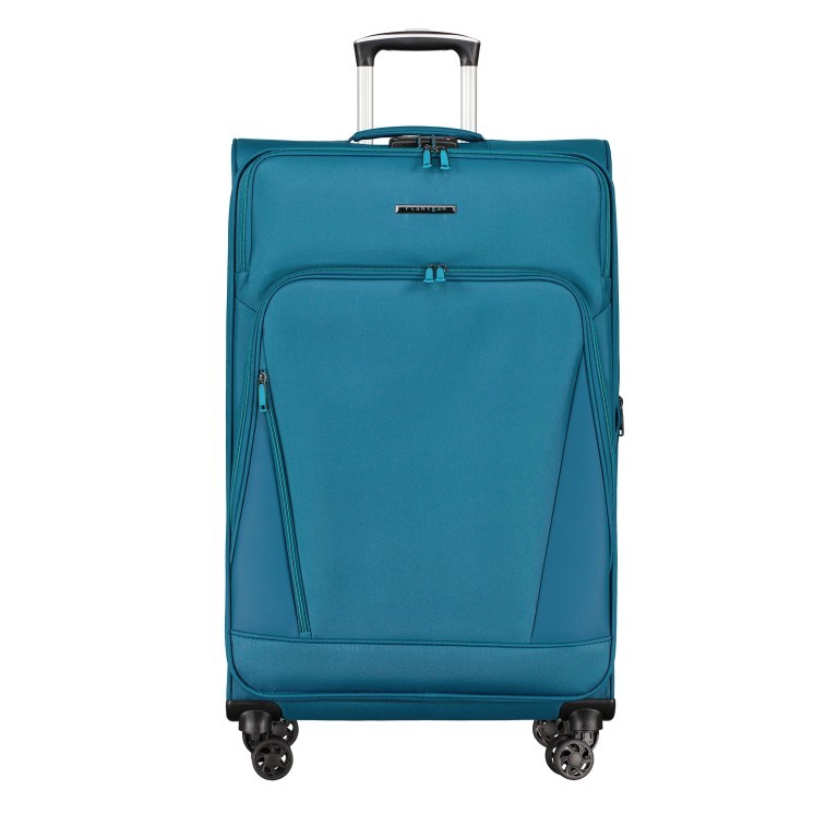 Koffer FLT24 erweiterbar Größe 79 cm Petrol, Farbe: blau/petrol, Marke: Flanigan, EAN: 4066727001634, Abmessungen in cm: 50x79x31, Bild 1 von 8