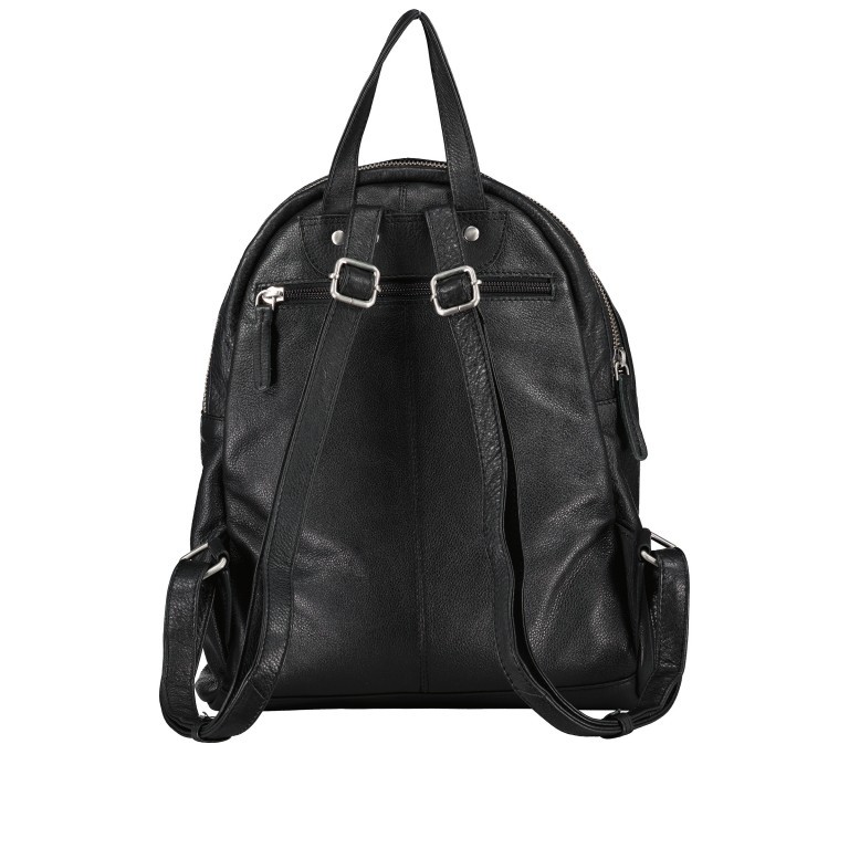 Rucksack Nappa Black, Farbe: schwarz, Marke: Hausfelder Manufaktur, EAN: 4065646018747, Abmessungen in cm: 26.5x35x10, Bild 3 von 6