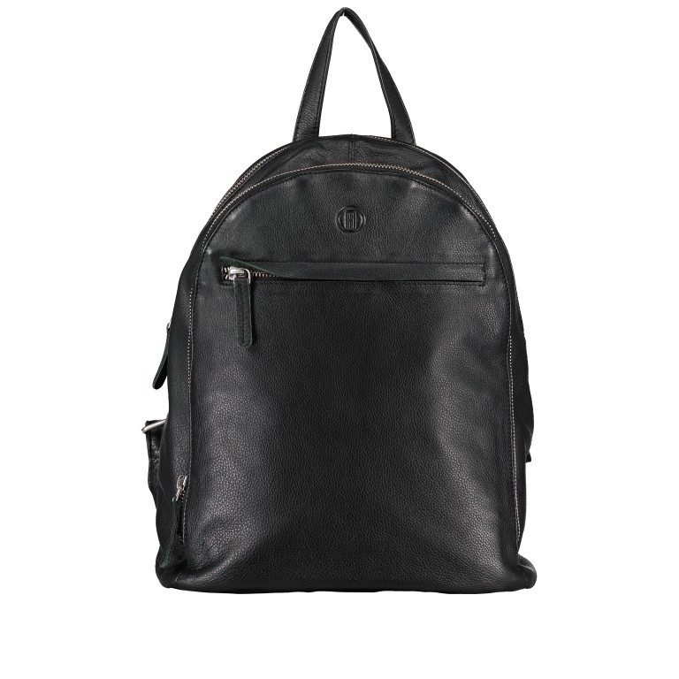 Rucksack Nappa Black, Farbe: schwarz, Marke: Hausfelder Manufaktur, EAN: 4065646018747, Abmessungen in cm: 26.5x35x10, Bild 1 von 6