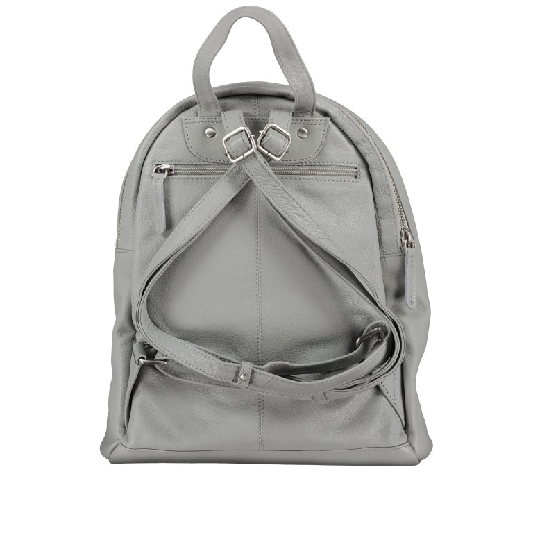 Rucksack Nappa Grey, Farbe: grau, Marke: Hausfelder Manufaktur, EAN: 4065646018754, Abmessungen in cm: 26.5x35x10, Bild 3 von 6