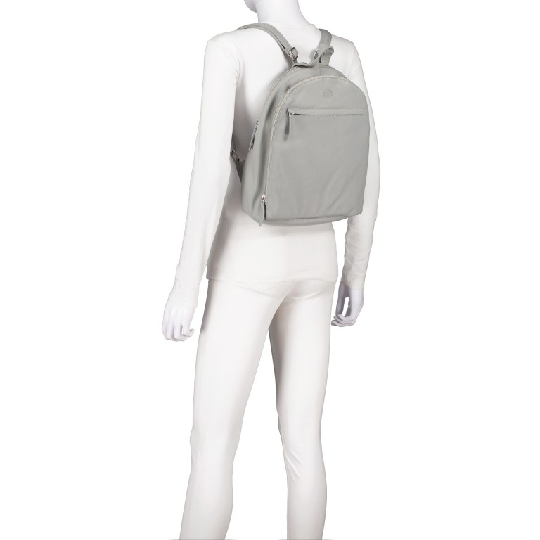 Rucksack Nappa Grey, Farbe: grau, Marke: Hausfelder Manufaktur, EAN: 4065646018754, Abmessungen in cm: 26.5x35x10, Bild 5 von 6