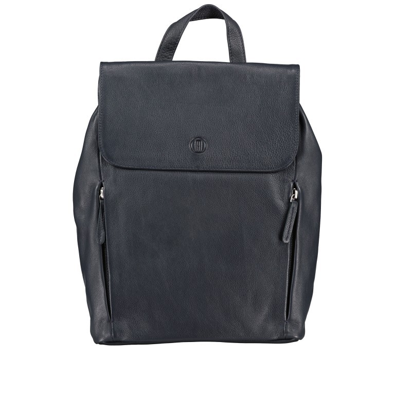 Rucksack Nappa Dark Blue, Farbe: blau/petrol, Marke: Hausfelder Manufaktur, EAN: 4065646018778, Abmessungen in cm: 24x33.5x8, Bild 1 von 7