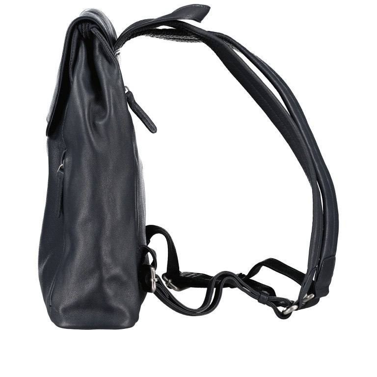 Rucksack Nappa Dark Blue, Farbe: blau/petrol, Marke: Hausfelder Manufaktur, EAN: 4065646018778, Abmessungen in cm: 24x33.5x8, Bild 3 von 7