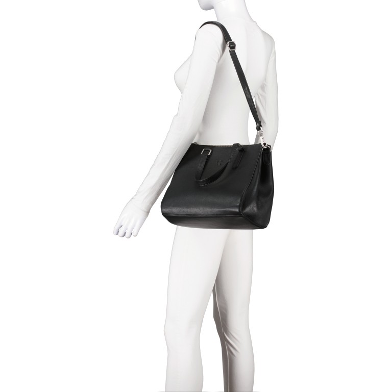 Handtasche Black, Farbe: schwarz, Marke: Hausfelder Manufaktur, EAN: 4065646018785, Abmessungen in cm: 26.5x24.5x13.5, Bild 5 von 7