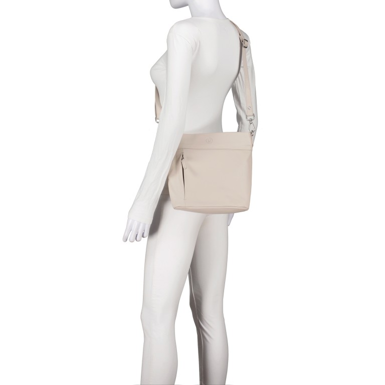 Umhängetasche Nappa Light Beige, Farbe: beige, Marke: Hausfelder Manufaktur, EAN: 4065646018815, Abmessungen in cm: 22.5x24.5x6.5, Bild 5 von 6