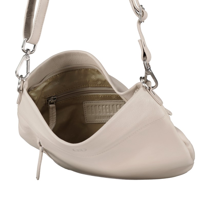 Umhängetasche Nappa Light Beige, Farbe: beige, Marke: Hausfelder Manufaktur, EAN: 4065646018815, Abmessungen in cm: 22.5x24.5x6.5, Bild 6 von 6