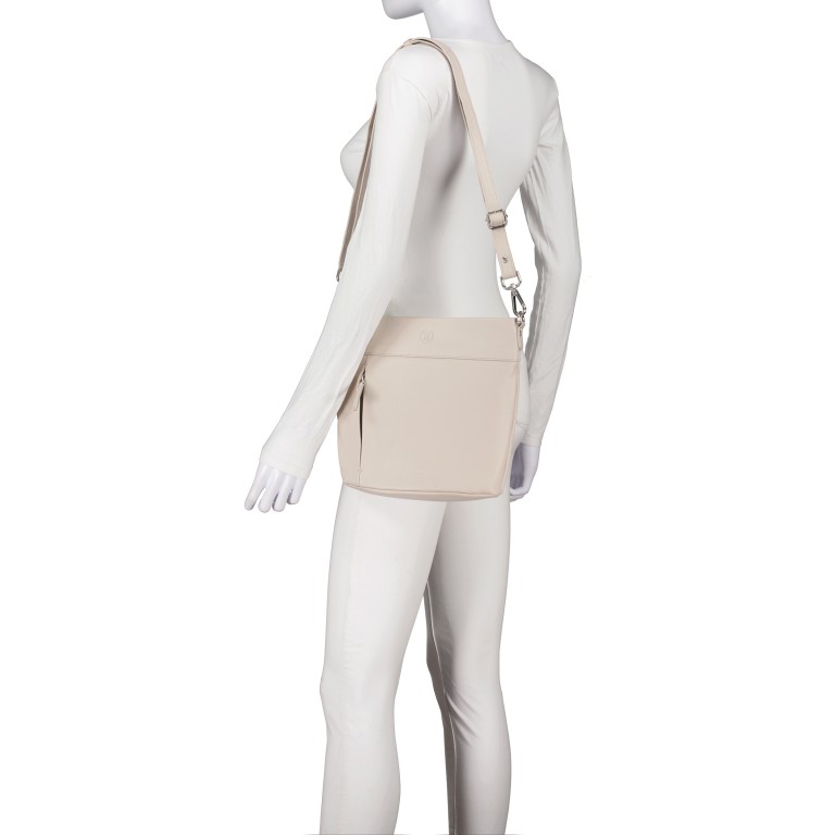 Umhängetasche Nappa Light Beige, Farbe: beige, Marke: Hausfelder Manufaktur, EAN: 4065646018815, Abmessungen in cm: 22.5x24.5x6.5, Bild 4 von 6
