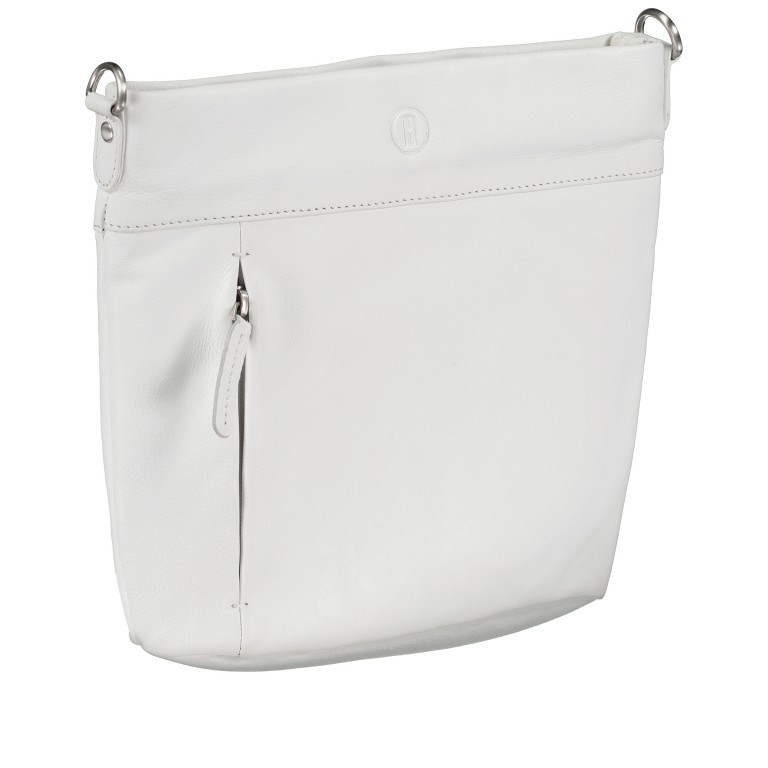 Umhängetasche Nappa White, Farbe: weiß, Marke: Hausfelder Manufaktur, EAN: 4065646018822, Abmessungen in cm: 22.5x24.5x6.5, Bild 2 von 6