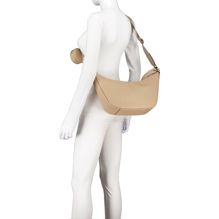 Beuteltasche Addison Hobo mit abnehmbarer Pouch Light Beige, Farbe: beige, Marke: BOSS, EAN: 4063542794949, Abmessungen in cm: 40x20x10, Bild 7 von 8