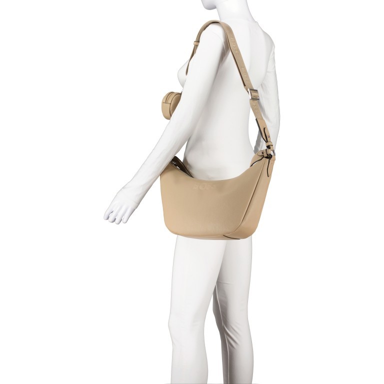 Beuteltasche Addison Hobo mit abnehmbarer Pouch Light Beige, Farbe: beige, Marke: BOSS, EAN: 4063542794949, Abmessungen in cm: 40x20x10, Bild 6 von 8