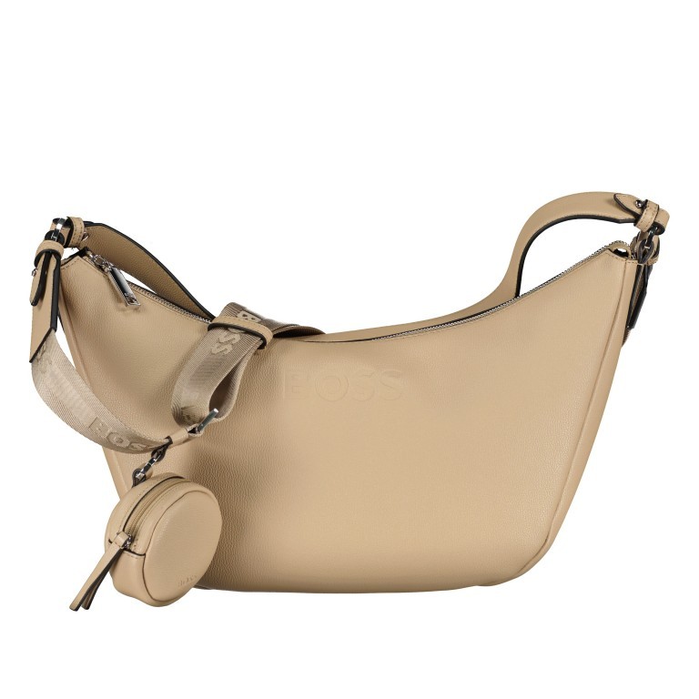 Beuteltasche Addison Hobo mit abnehmbarer Pouch Light Beige, Farbe: beige, Marke: BOSS, EAN: 4063542794949, Abmessungen in cm: 40x20x10, Bild 1 von 8