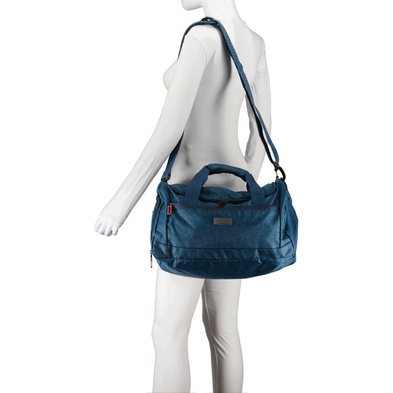 Reisetasche Columbus 087450 Petrol, Farbe: blau/petrol, Marke: Flanigan, EAN: 4048171009626, Abmessungen in cm: 40x24x26, Bild 5 von 8