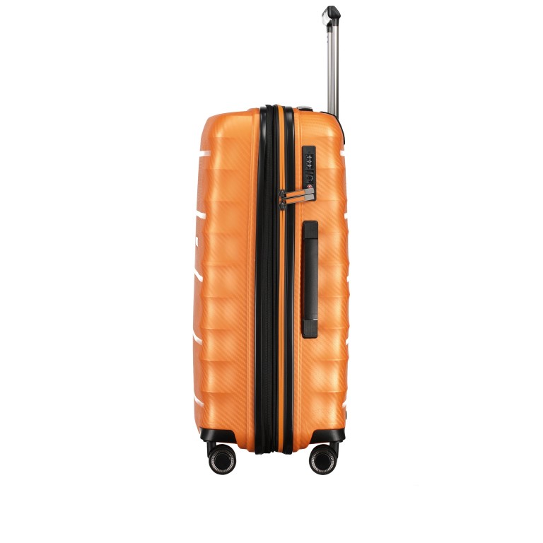 Koffer Zappa M erweiterbar auf 79 Liter Orange, Farbe: orange, Marke: Flanigan, EAN: 4048171009657, Abmessungen in cm: 45x68x26, Bild 3 von 9