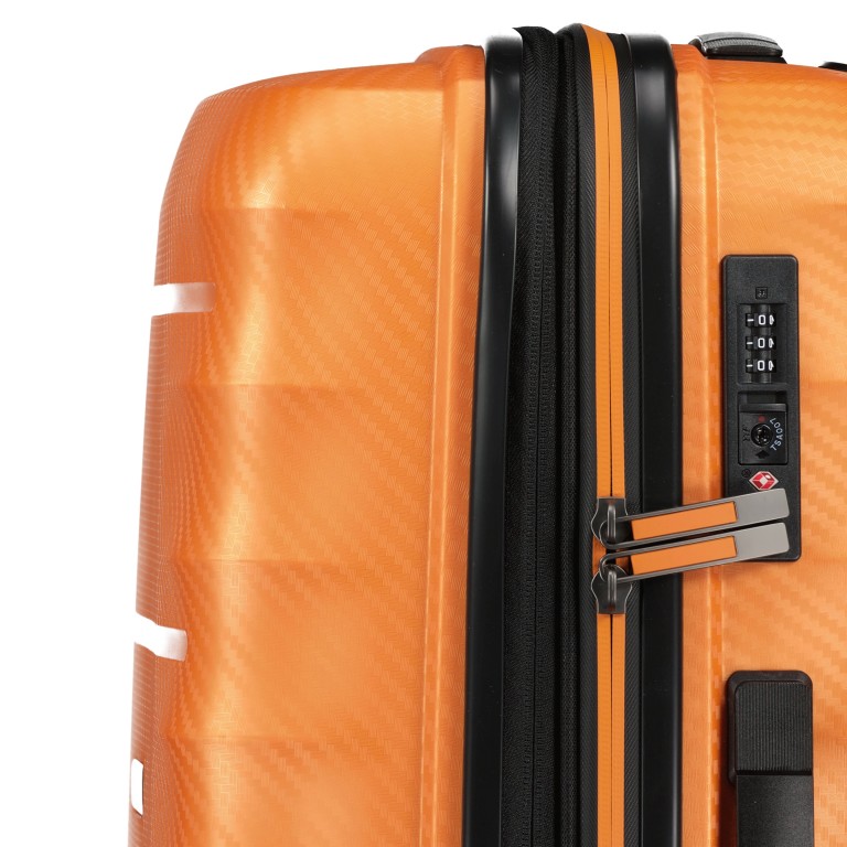 Koffer Zappa M erweiterbar auf 79 Liter Orange, Farbe: orange, Marke: Flanigan, EAN: 4048171009657, Abmessungen in cm: 45x68x26, Bild 9 von 9