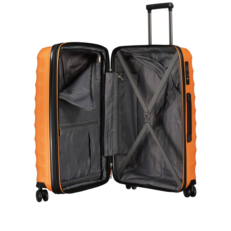 Koffer Zappa M erweiterbar auf 79 Liter Orange, Farbe: orange, Marke: Flanigan, EAN: 4048171009657, Abmessungen in cm: 45x68x26, Bild 8 von 9