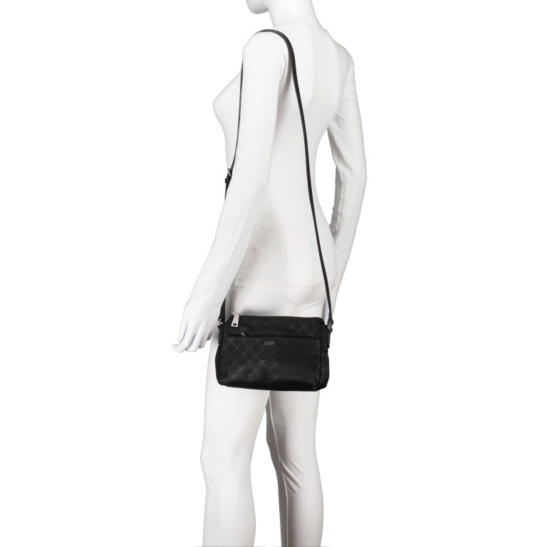 Umhängetasche Nylon Cornflower Jasmina SHZ Black, Farbe: schwarz, Marke: Joop!, EAN: 4048835204077, Abmessungen in cm: 22.5x14x7, Bild 4 von 7