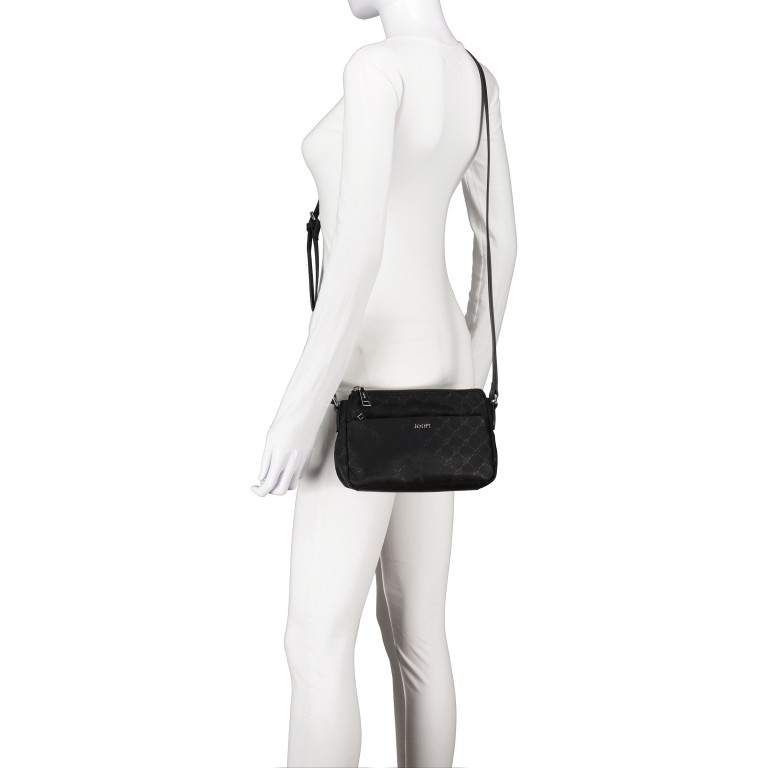 Umhängetasche Nylon Cornflower Jasmina SHZ Black, Farbe: schwarz, Marke: Joop!, EAN: 4048835204077, Abmessungen in cm: 22.5x14x7, Bild 5 von 7