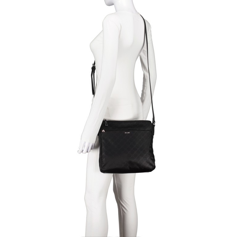 Umhängetasche Nylon Cornflower Jasmina MVZ Black, Farbe: schwarz, Marke: Joop!, EAN: 4048835204091, Abmessungen in cm: 26.5x24.5x7.5, Bild 5 von 7