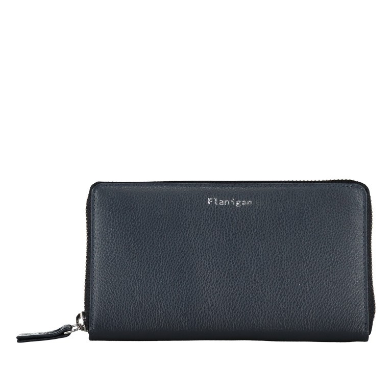 Geldbörse Luise 453 mit RFID-Schutz Navy, Farbe: blau/petrol, Marke: Flanigan, EAN: 4066727004895, Abmessungen in cm: 18.5x10.5x2.5, Bild 1 von 4