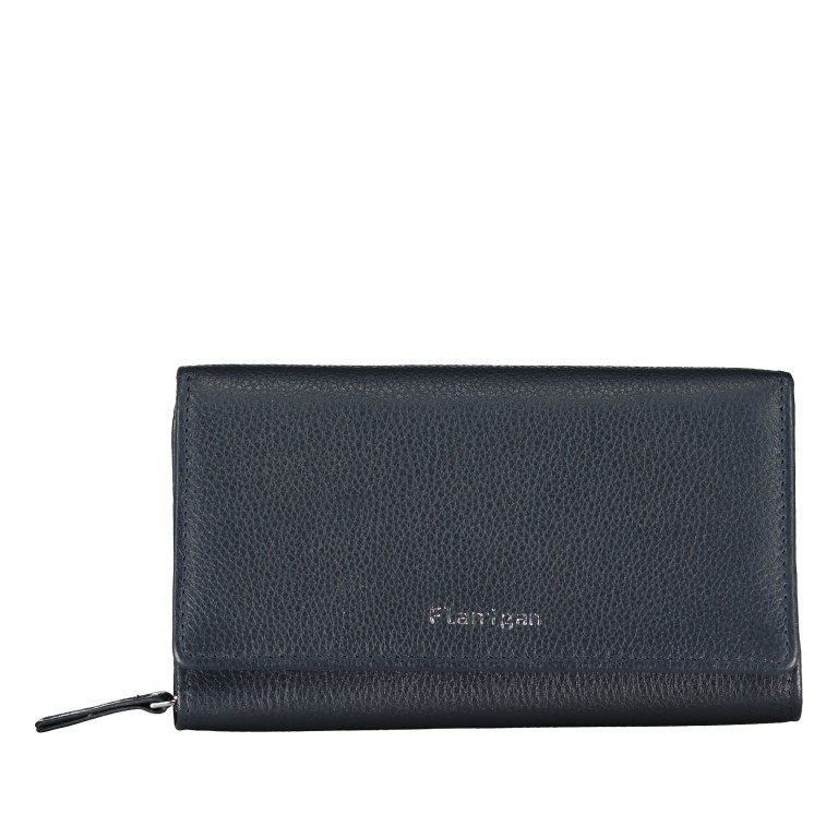 Geldbörse Luise 452 Navy, Farbe: blau/petrol, Marke: Flanigan, EAN: 4066727004888, Abmessungen in cm: 16x9x3.2, Bild 1 von 4