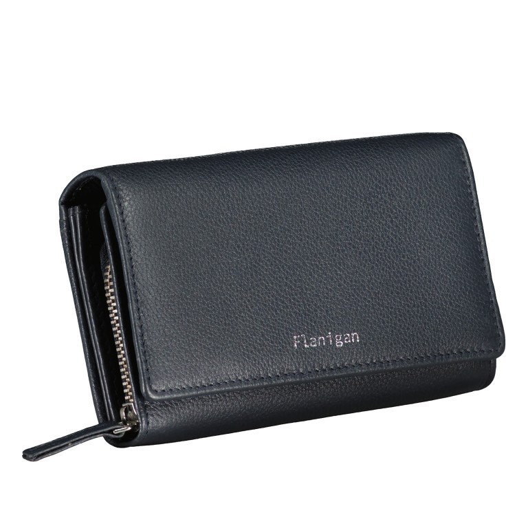 Geldbörse Luise 452 Navy, Farbe: blau/petrol, Marke: Flanigan, EAN: 4066727004888, Abmessungen in cm: 16x9x3.2, Bild 2 von 4