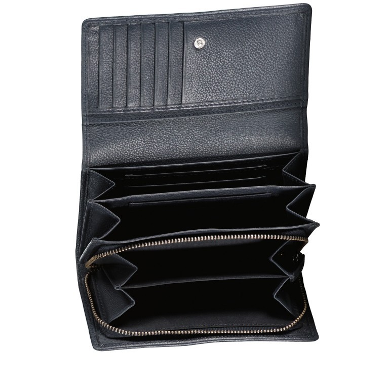 Geldbörse Luise 452 Navy, Farbe: blau/petrol, Marke: Flanigan, EAN: 4066727004888, Abmessungen in cm: 16x9x3.2, Bild 4 von 4