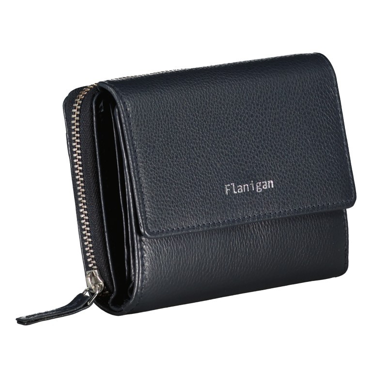 Geldbörse Luise 451 Navy, Farbe: blau/petrol, Marke: Flanigan, EAN: 4066727004871, Abmessungen in cm: 13x9.5x3.5, Bild 2 von 5