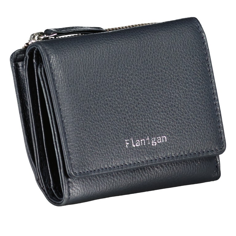 Geldbörse Luise 454 mit RFID-Schutz Navy, Farbe: blau/petrol, Marke: Flanigan, EAN: 4066727004901, Abmessungen in cm: 11x8.5x4, Bild 2 von 5