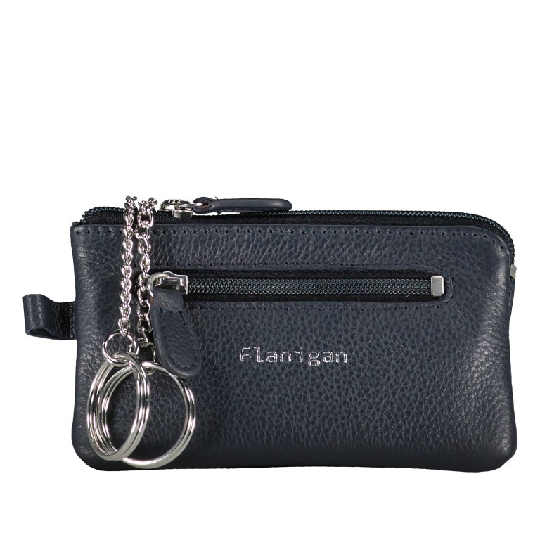 Schlüsseletui Luise 458 Navy, Farbe: blau/petrol, Marke: Flanigan, EAN: 4066727004949, Abmessungen in cm: 12x7x0.8, Bild 1 von 4