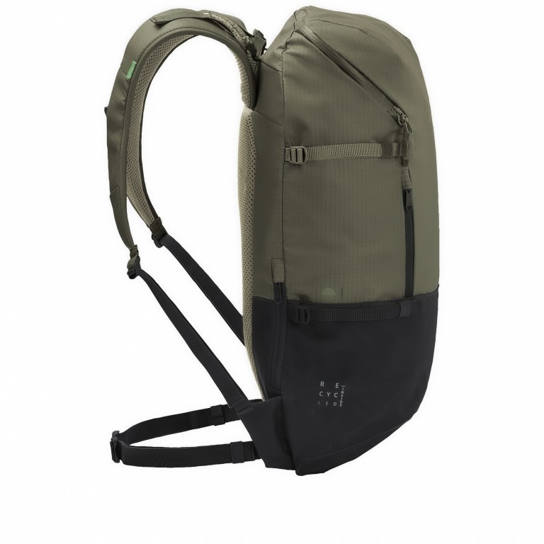 Freizeitrucksack City Go 30 II Daypack Khaki, Farbe: taupe/khaki, Marke: Vaude, EAN: 4062218768451, Abmessungen in cm: 33x60x19, Bild 3 von 11