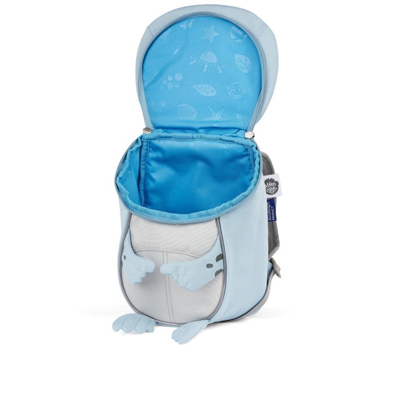 Rucksack Kleiner Freund für Kinder Robbe, Farbe: blau/petrol, Marke: Affenzahn, EAN: 4057081194353, Abmessungen in cm: 17x25x11, Bild 6 von 7