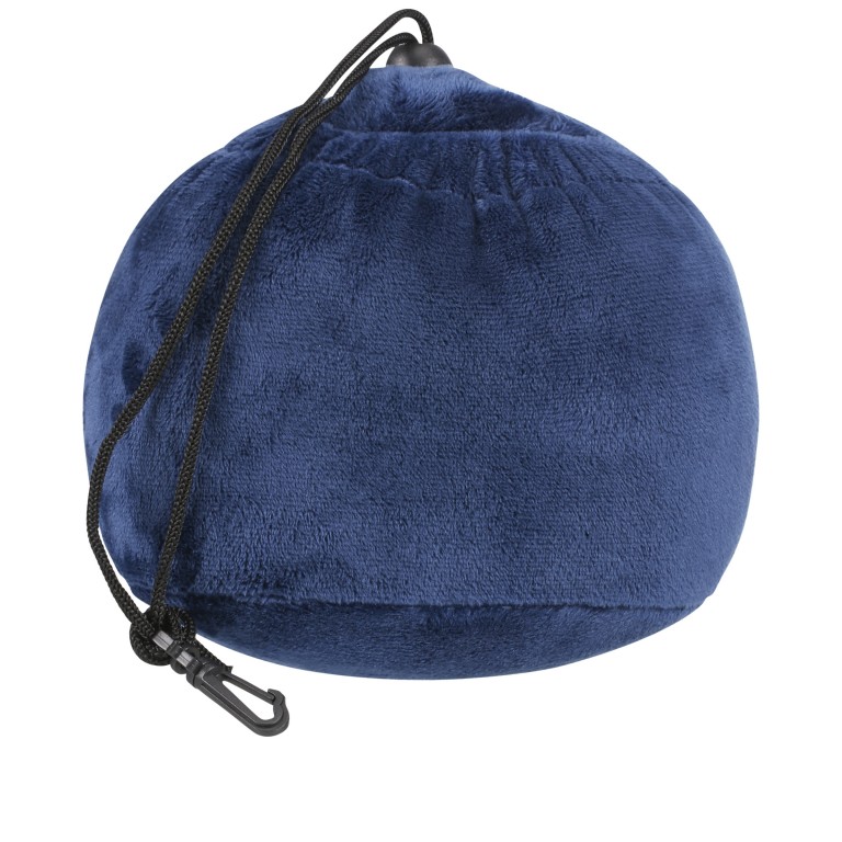 Nackenkissen Travel Accessories mit Zugbeutel Midnight Blue, Farbe: blau/petrol, Marke: Samsonite, EAN: 5414847953354, Abmessungen in cm: 30x10x28, Bild 2 von 3