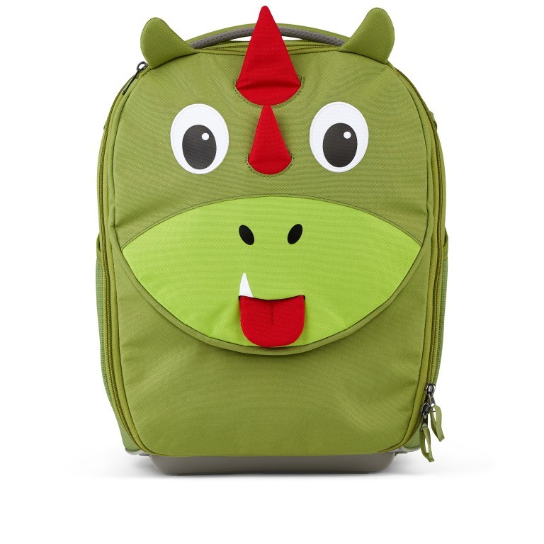 Koffer Kinderkoffer mit zwei Rollen Drache, Farbe: grün/oliv, Marke: Affenzahn, EAN: 4057081187201, Abmessungen in cm: 30x40x16.5, Bild 1 von 11