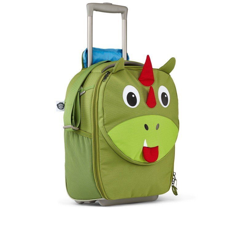 Koffer Kinderkoffer mit zwei Rollen Drache, Farbe: grün/oliv, Marke: Affenzahn, EAN: 4057081187201, Abmessungen in cm: 30x40x16.5, Bild 8 von 11