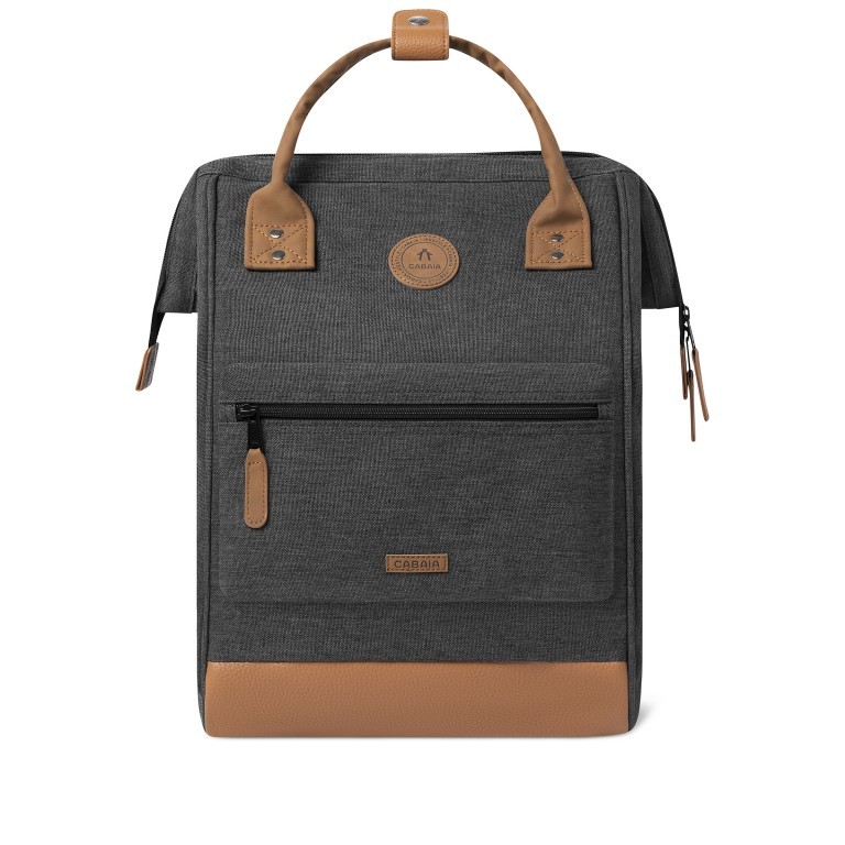 Rucksack Adventurer Medium Londres mit zwei auswechselbaren Vortaschen Dunkelgrau, Farbe: grau, Marke: Cabaia, EAN: 3701328303978, Abmessungen in cm: 27x41x16, Bild 3 von 10