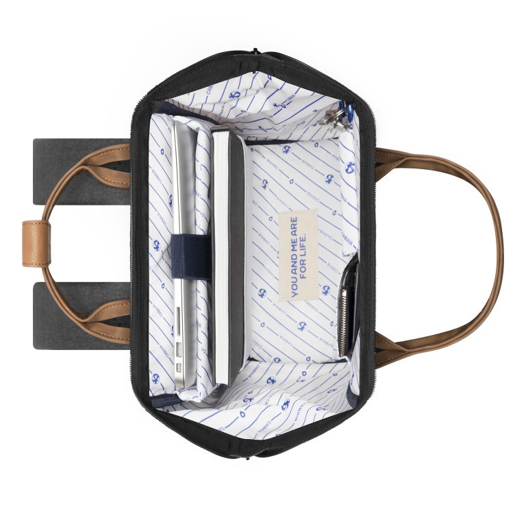Rucksack Adventurer Medium Londres mit zwei auswechselbaren Vortaschen Dunkelgrau, Farbe: grau, Marke: Cabaia, EAN: 3701328303978, Abmessungen in cm: 27x41x16, Bild 8 von 10