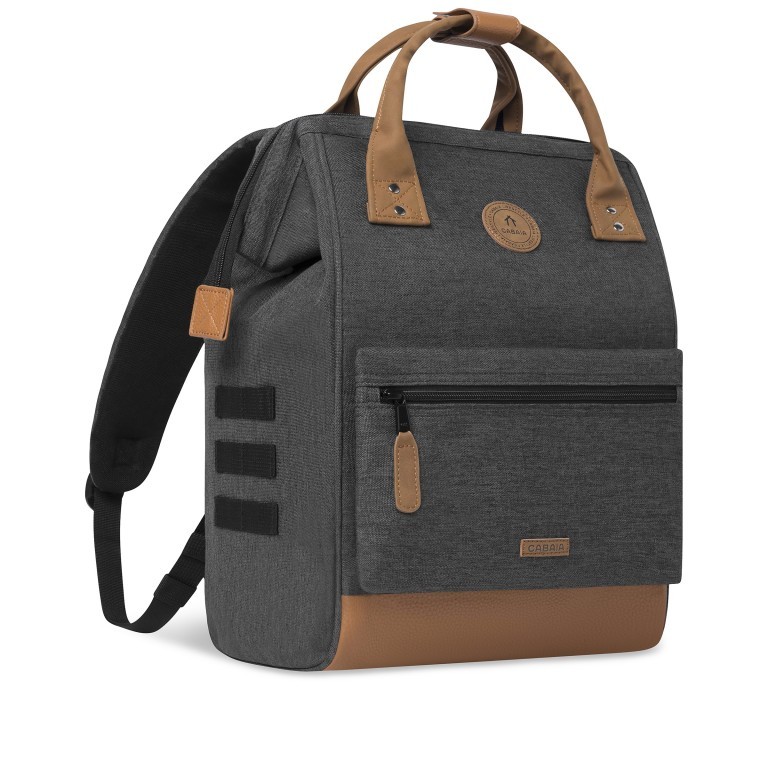 Rucksack Adventurer Medium Londres mit zwei auswechselbaren Vortaschen Dunkelgrau, Farbe: grau, Marke: Cabaia, EAN: 3701328303978, Abmessungen in cm: 27x41x16, Bild 4 von 10