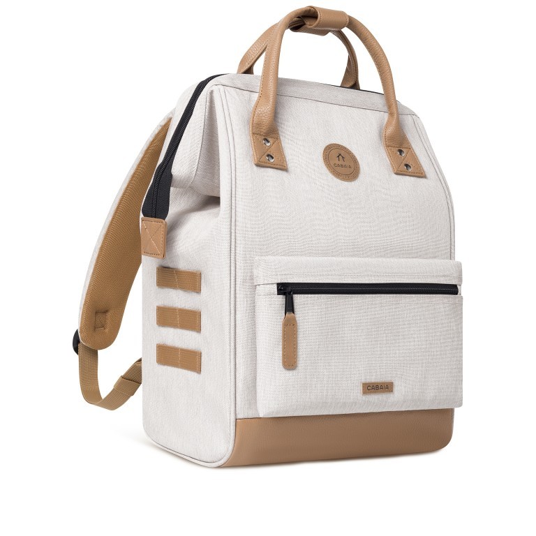 Rucksack Adventurer Medium Arequipa mit zwei auswechselbaren Vortaschen Beige, Farbe: beige, Marke: Cabaia, EAN: 3701328390831, Abmessungen in cm: 27x41x16, Bild 4 von 10