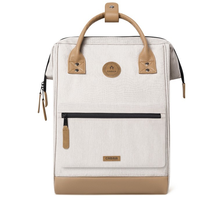 Rucksack Adventurer Medium Arequipa mit zwei auswechselbaren Vortaschen Beige, Farbe: beige, Marke: Cabaia, EAN: 3701328390831, Abmessungen in cm: 27x41x16, Bild 3 von 10