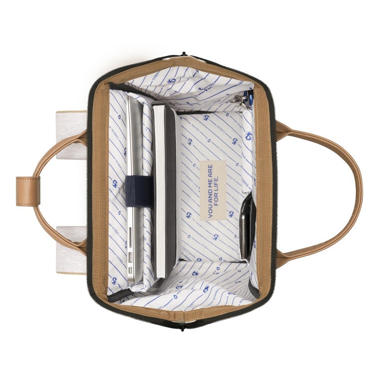 Rucksack Adventurer Medium Arequipa mit zwei auswechselbaren Vortaschen Beige, Farbe: beige, Marke: Cabaia, EAN: 3701328390831, Abmessungen in cm: 27x41x16, Bild 8 von 10